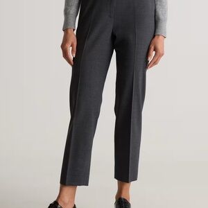 Quince Charcoal Straight-Leg Dress Pants